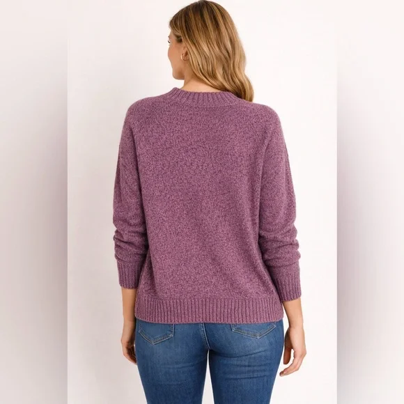 WinterSilks Women's 100% Silk Knit
Sweater Size L Purple Long Sleeve
Crewneck - Picture 2 of 9